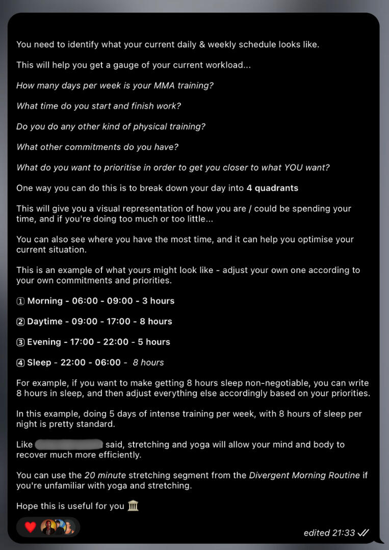 An easy way to structure your day